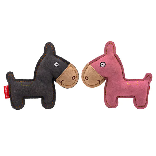 Durable Leather Dog Toy for Chewing and Dental Care