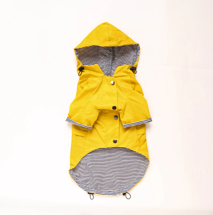 Tide Brand Retro Windproof Padded Dog Raincoat